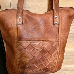 Vilenca Holland Cognac Leather Satchel